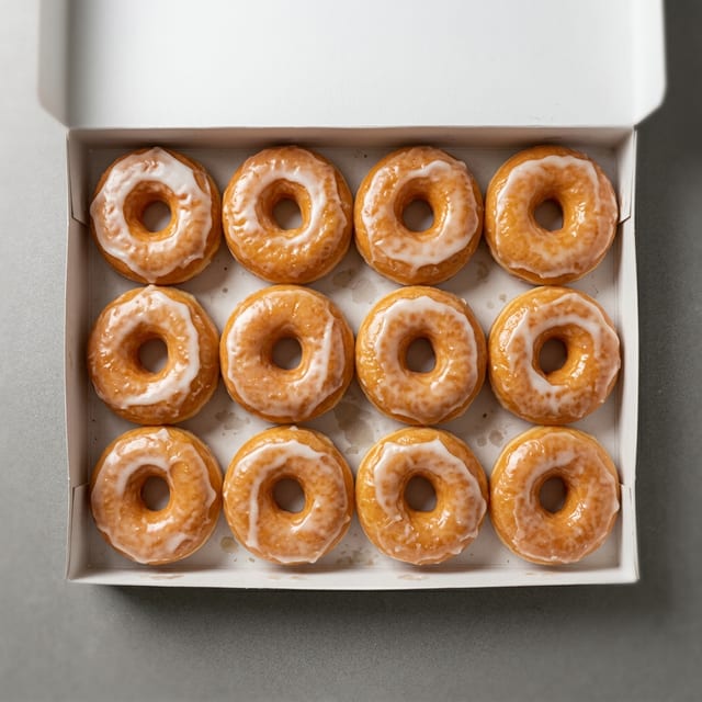 Dozen Glazed Donuts.