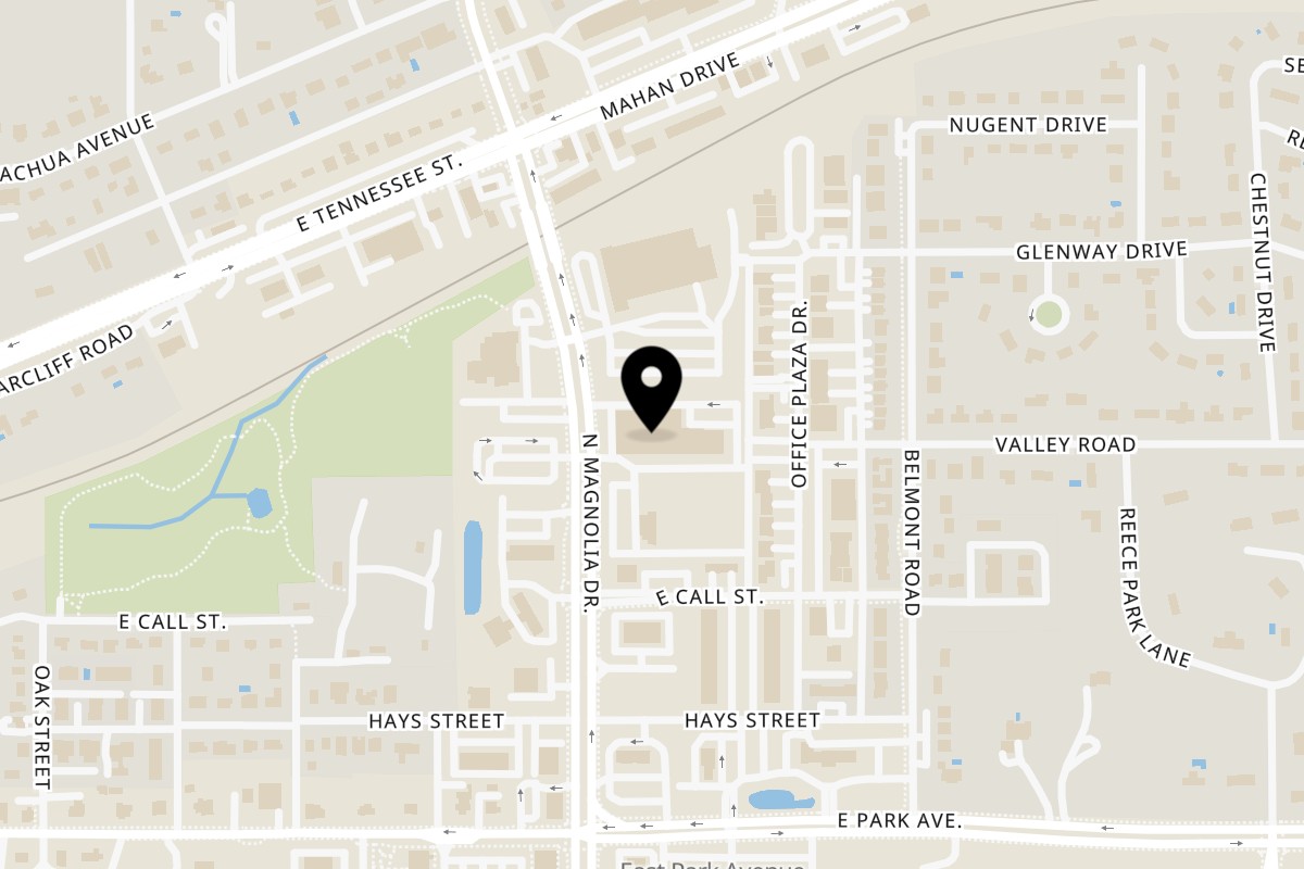 Map showing the location of Donut Kingdom N Magnolia Dr on 243 N Magnolia Dr in Tallahassee
